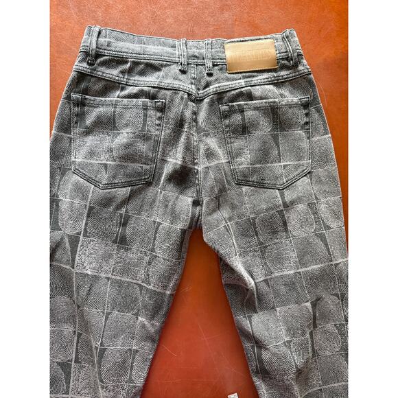 Pleasures Fingerprint Denim Jeans Black Purple AOP Streetwear Sz 30 - Picture 6 of 6